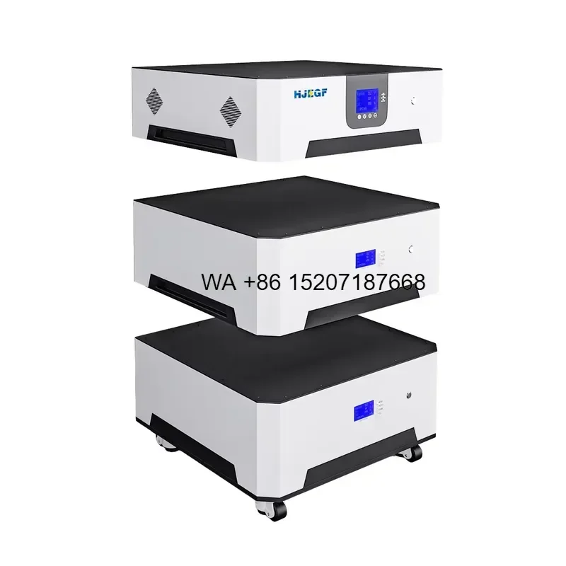 Wmwmnu Stackable Home Energy Storage System 51.2V Modular LiFePO4 Battery Stacked Residential Solar Lithium Battery for