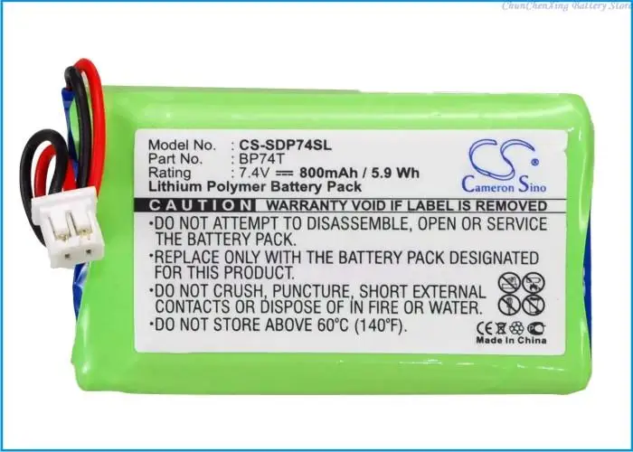Cameron Sino 800 MAh Pin BP74T Cho Dogtra 2500B Bộ Phát, 2500T,2500TX,2502B,2502T,3500T,3500TX, 3502NCP,3500B,3502B Năm 3502T