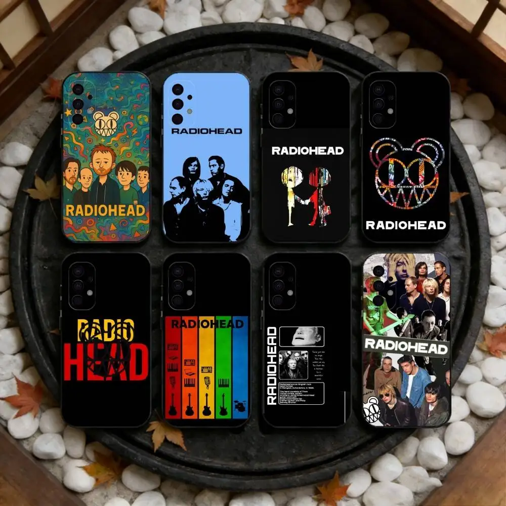 

R-RadioheadS Rock Band Phone Case For Samsung S25,24,23,22,30,21,10,9,Ultra,Plus,FE 5G Black Soft Case