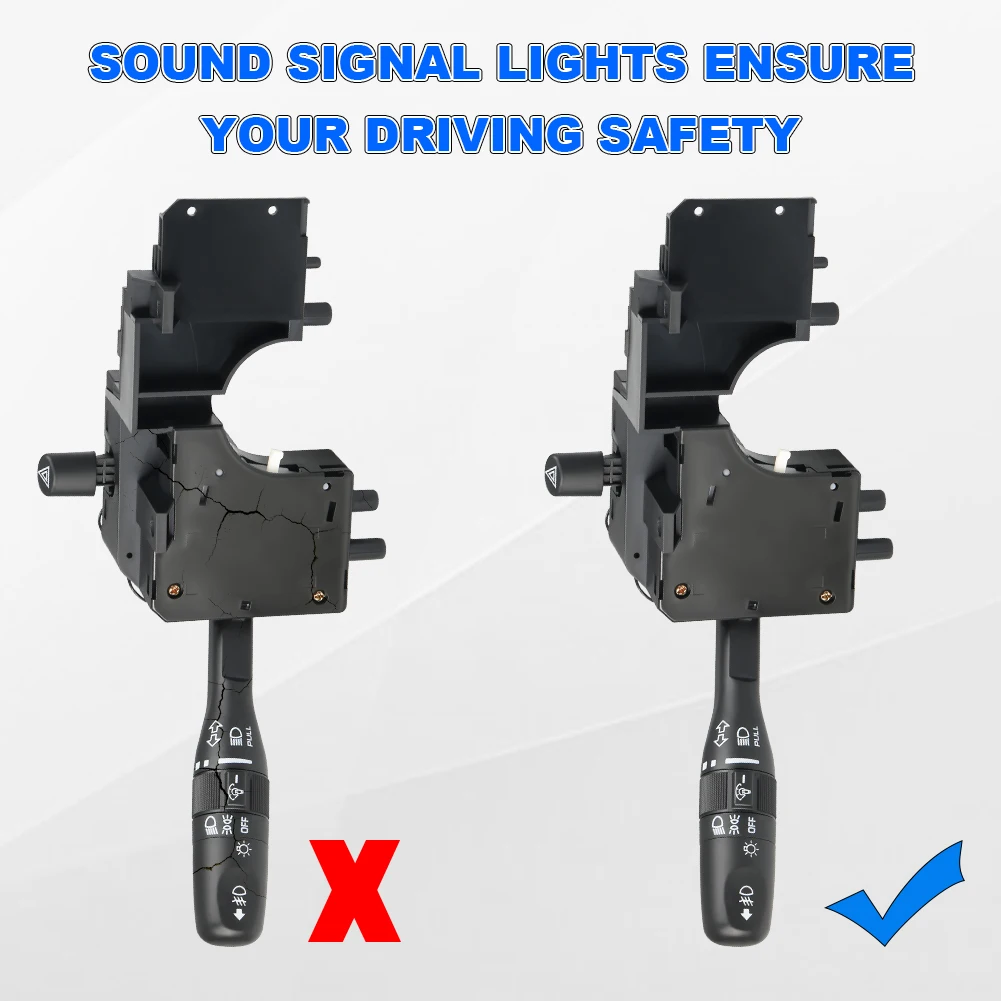 Turn Signal Switch, Headlamp Beam Parking Light Multifunction Switch Compatible with Jeep Wrangler TJ 2001-2006, with Fog Light