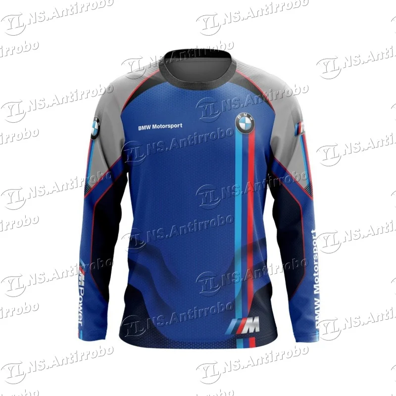 

BMW Racing T-shirt Men and Women Riding Suits Breathable and Comfortable Riding Sports Long-sleeved Quick-drying Clothes