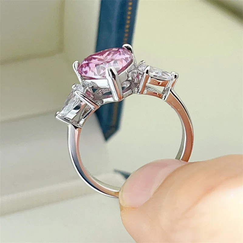 Heart Cut 1-4ct D Color Moissanite Rings for Women S925 Sterling Silver Wedding Bride Diamond Rings Anniversary Gift Jewelry