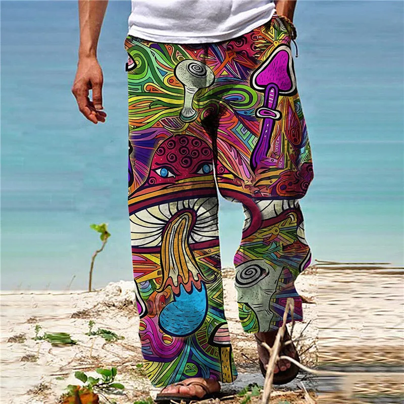 Men\'s Hippie Psychedelic Color Camouflage 3D Printed pants Men\'s Sweatpants Casual Jogging Pants Street Wear Fall Loose Sweatpan