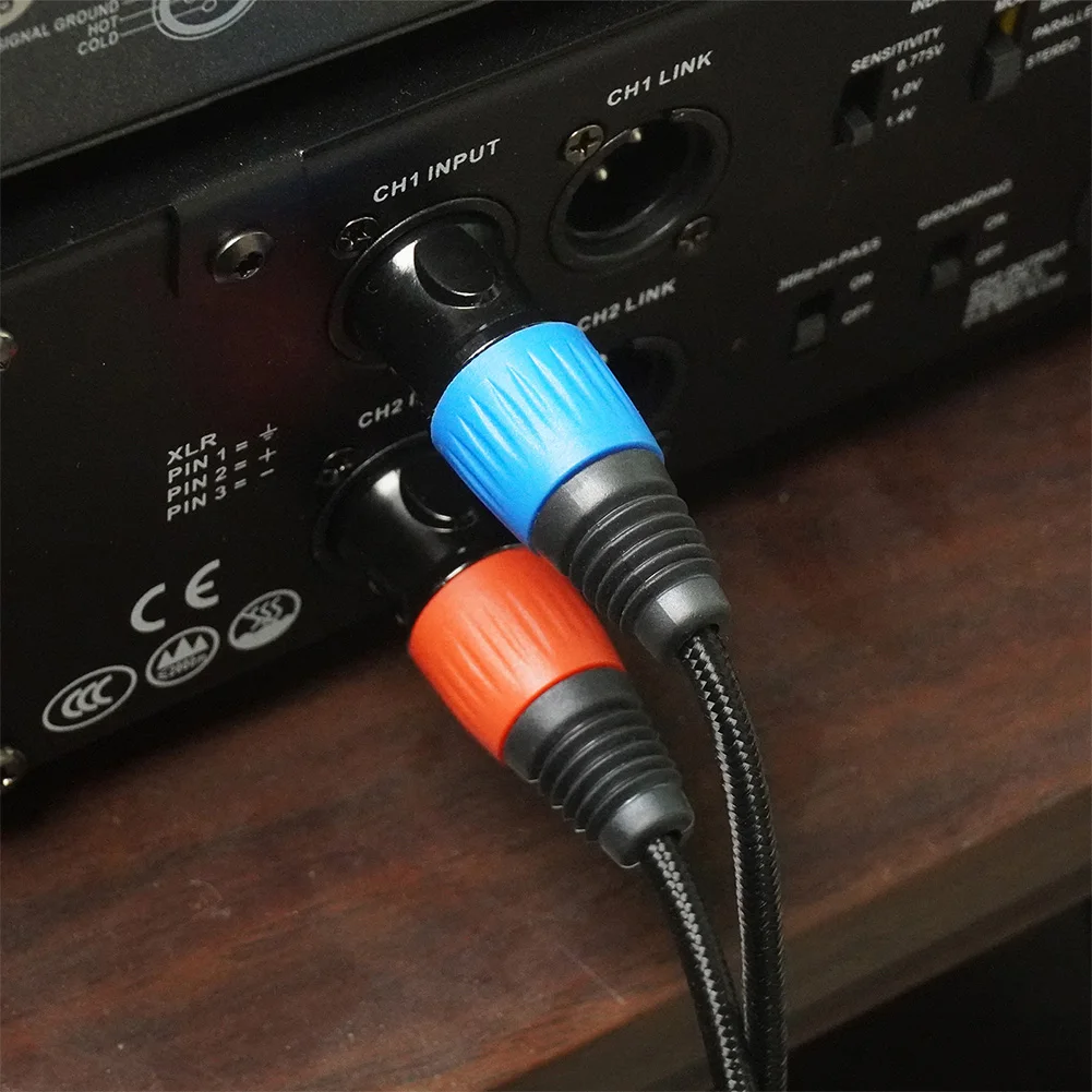 USB Type C Male To 2 XLR Male Stereo Audio Cable DAC 24BIT 192KHZ Type C To Dual XLR Male Aux Cable for Smartphones Laptop