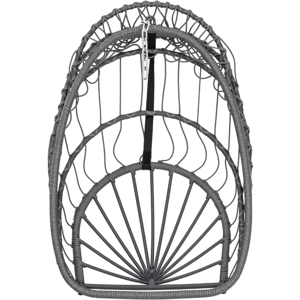 Swing Chair com suporte para interior e exterior, Egg Hanging Chair, Patio Wicker Swing