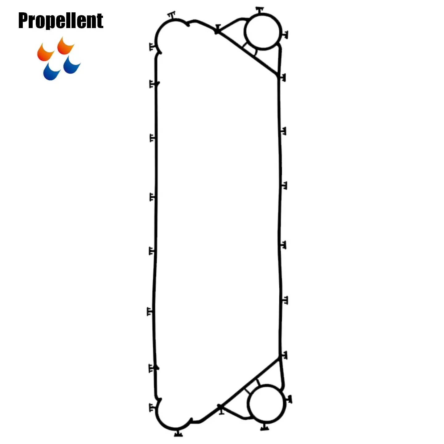 FP14 Gasket for Heat Exchanger HNBR/NBR/EPDM Materials 1 Year Warranty Custom Labeling & Packaging Meet Your Brand Requirements