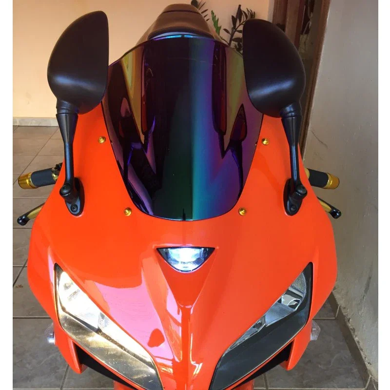 

Motorcycle Double Bubble Windshield WindScreen Screen For 2005 2006 Honda CBR600RR CBR 600 RR F5 05 06 Black Iridium