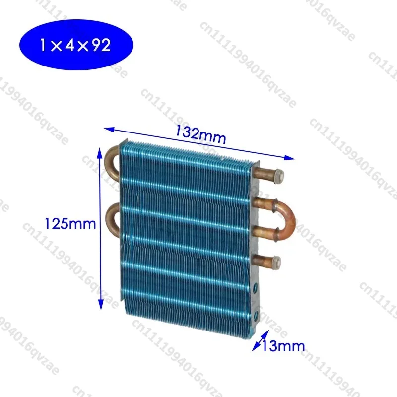 Miniature Condenser Mini Aircooled Radiator Copper Tube Aluminum Fin Type Refrigeration Evaporator Refrigerator Water-cooled Row