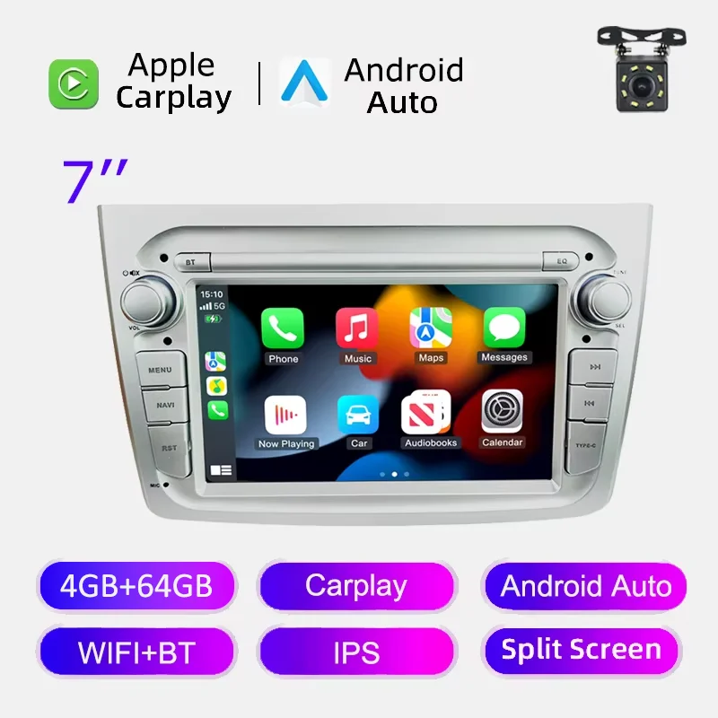 Apple Carplay autoradio voor Alfa Romeo Mito 2008-2013 Android 13 FM RDS GPS navigatie Wifi 4G LTE IPS touchscreen multimedia