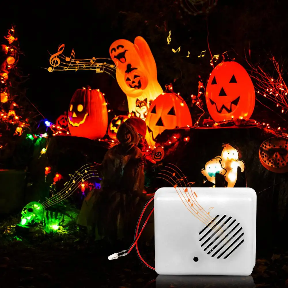 Halloween Voice-activated Sound Sensor Talking PIR Motion Sensor Speaker Horror Screaming Tricky Props Halloween Scary Supplies