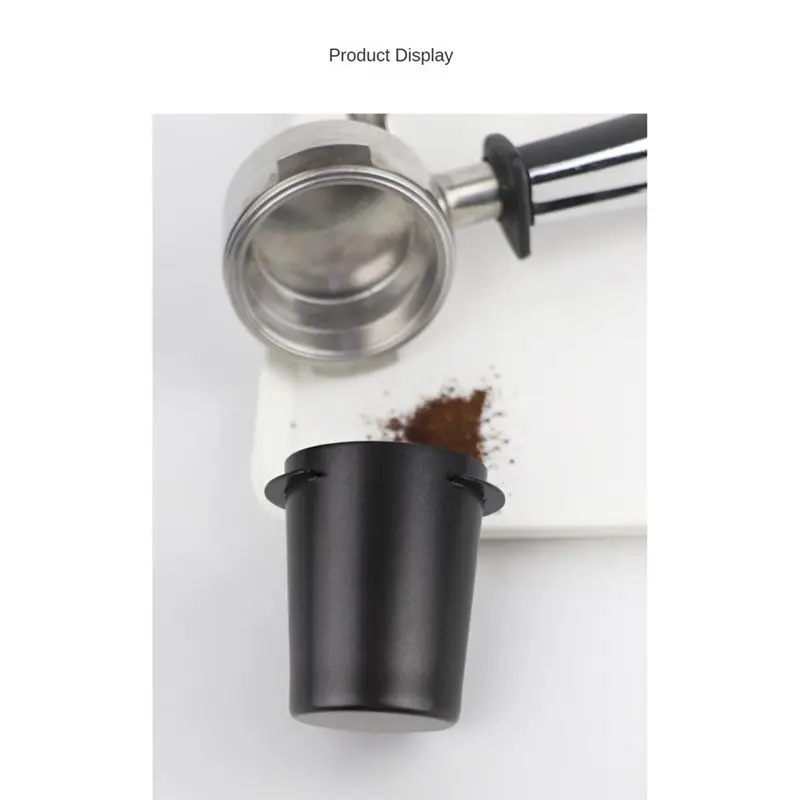A20F-58Mm Espresso Coffee Dosing Catcher Cup Powder Feeder Machine Resistant Part Wear Distributor Coffeeware Parts Silver