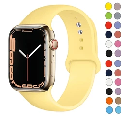 Silicone Band for Apple Watch Strap 44mm 45mm 40mm 41mm 42-38mm 45 Mm Sport Bracelet Iwatch Series 8 7 6 5 4 3 SE 9 Ultra 2 49mm