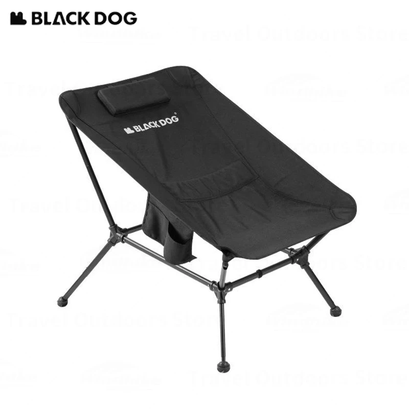 

Naturehike BLACKDOG Outdoor Recliner Camping Chair Leisure Folding Wild Lunch Break Beach Portable Aluminum Alloy Moon Chair