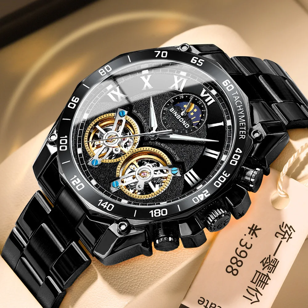 BINBOND Luxury Men Quartz Watches Fashion Concept Decorative Dial Casual Military Sports Wristwatch Waterproof Men's Clock - Image 6