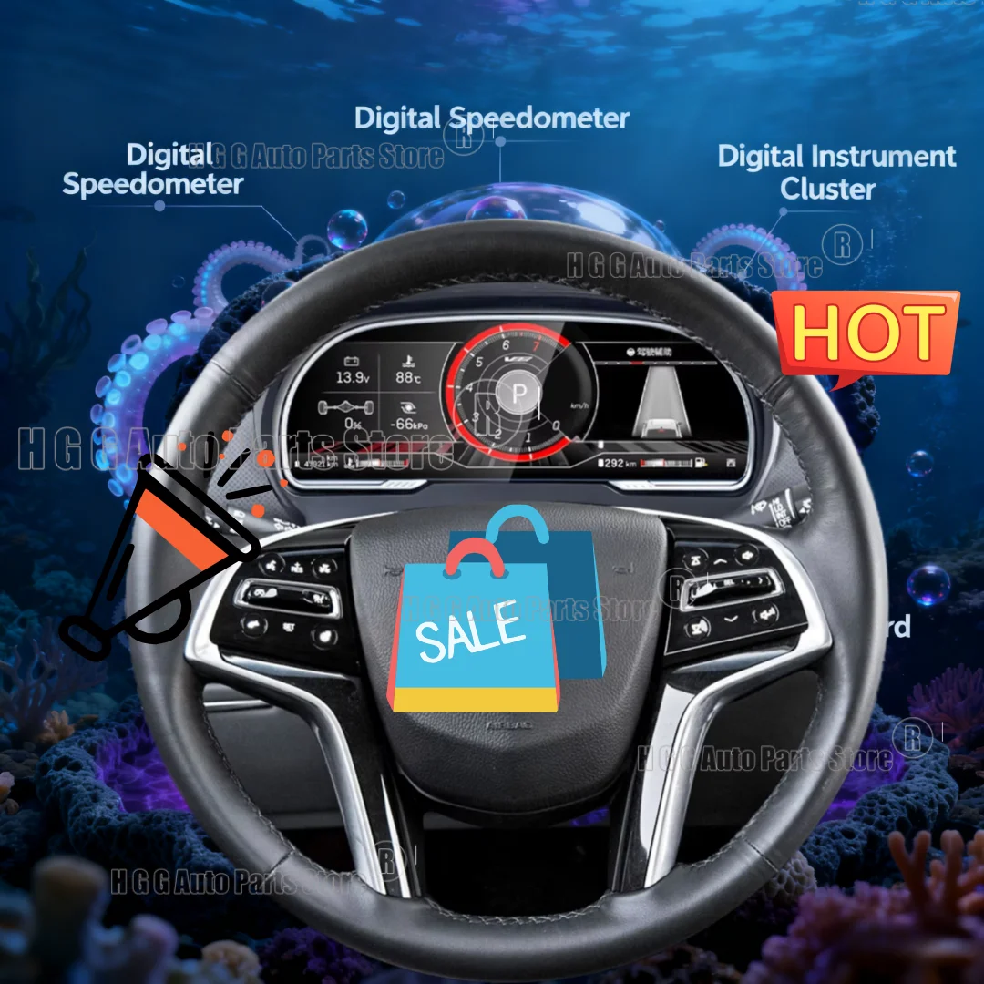 مجموعة أدوات رقمية للسيارة لكاديلاك ATS ATS-L 2014-2017 عداد السرعة اللاسلكي CarPlay لوحة القيادة مقياس قمرة القيادة الافتراضي #1