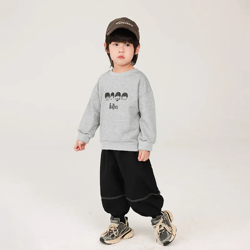 

Kid Shirt Top Children Clothing Boy Hoodie Autumn Children Casual Shirt Korean Style Loose Long-sleeved Spring Autumn Base Shirt