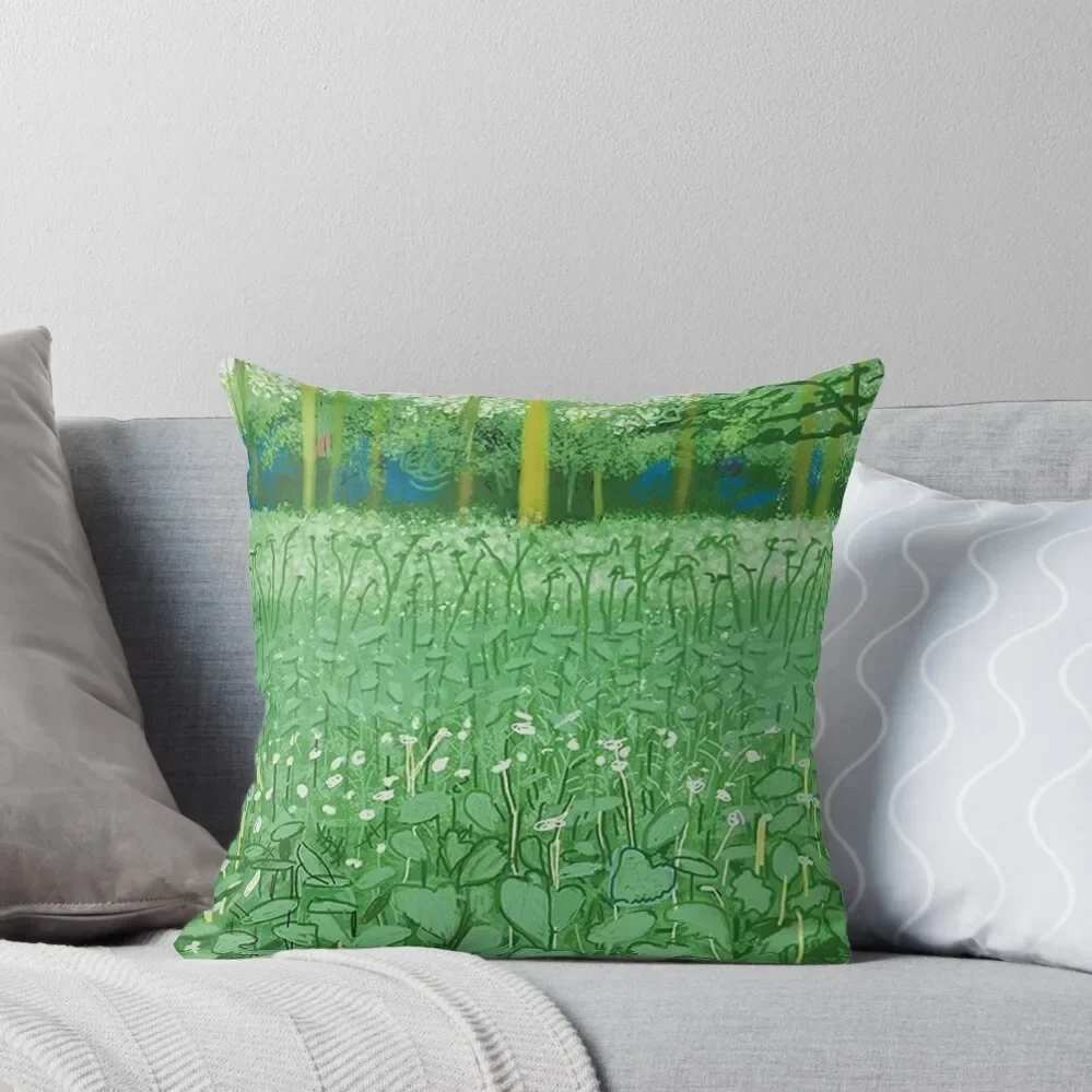 hockney green farm Throw Pillow ornamental pillows Pillow Cover luxury throw pillow covers