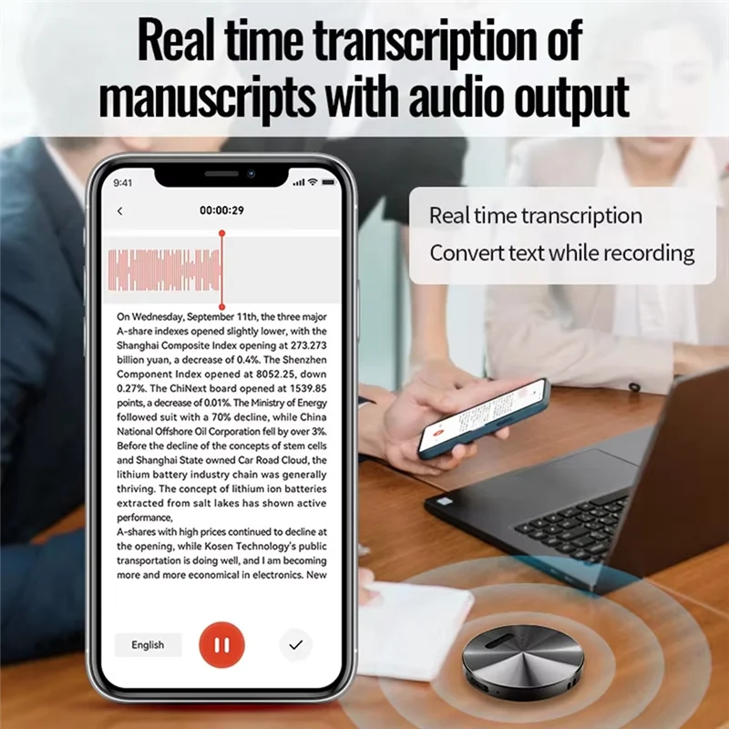 

【Must-Haves】A6 Voice Recorder Mini AI Powered Voice Recorder Chatgpt Transcription Translator