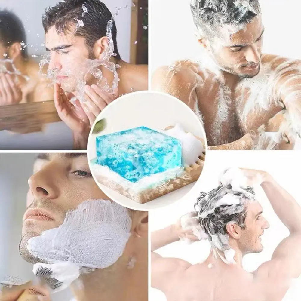 

Men's Cologne Fragrance Handmade Soap Skin Shrink Pores Oil Control Cleansing Mild Soap Brightens Cleansing Moisturizing Soap