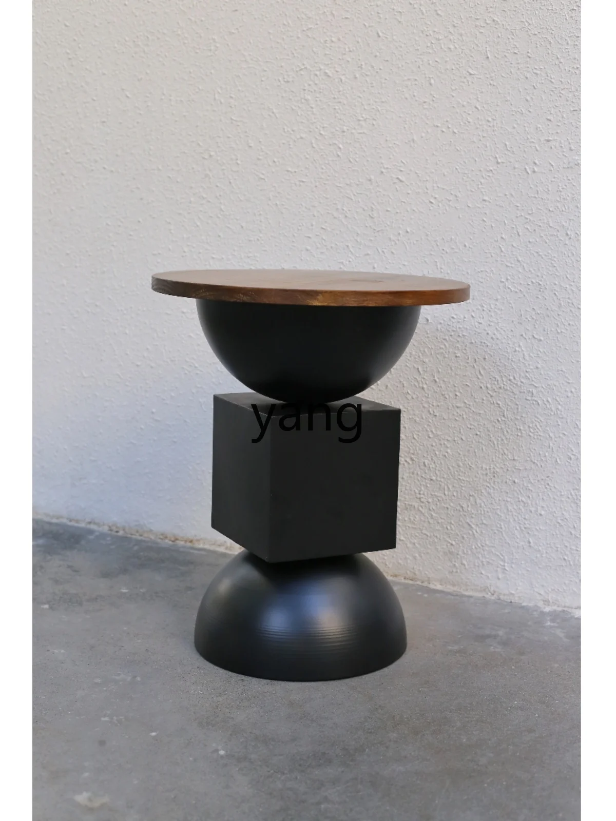 Yjq Art Design Simple Modern Nordic Metal Retro Mid-Ancient Geometric Side Table Black Sofa