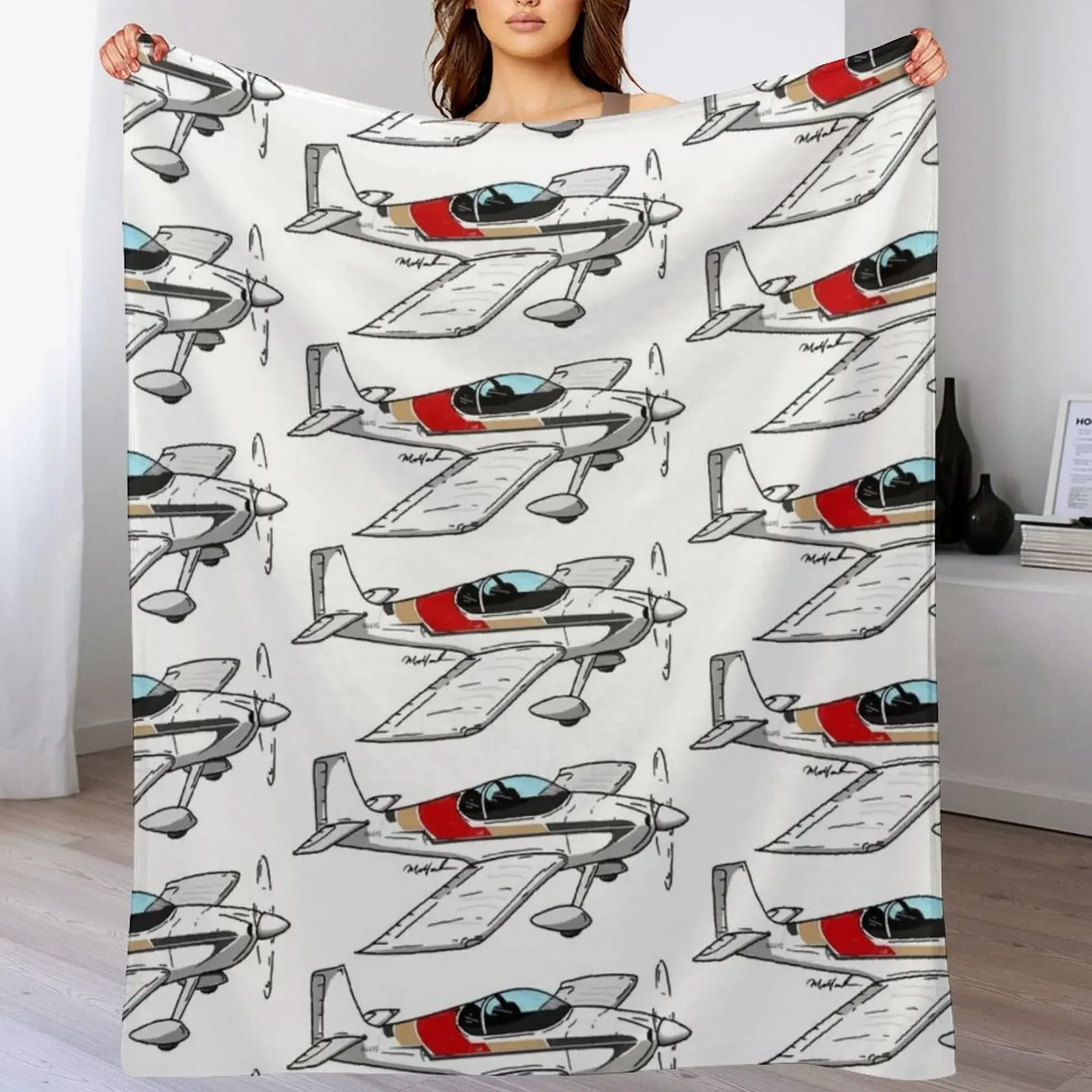 

2010 RV-6 N44YG Throw Blanket Cute Quilt Blankets For Baby Custom Blankets