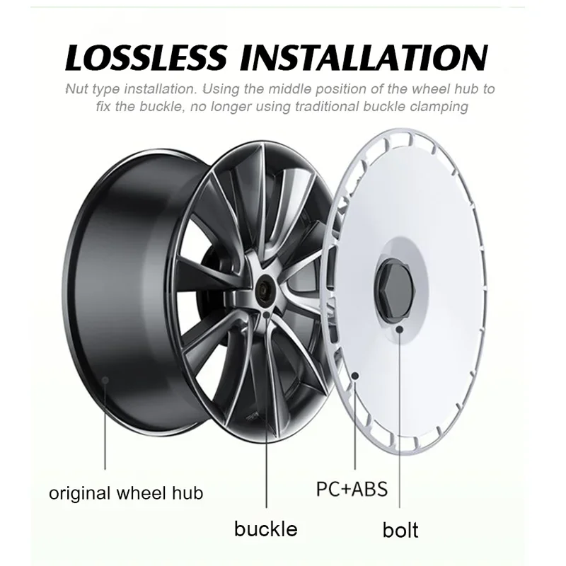 4PCS for Tesla Model Y/S/X Hubcap Car Replacement Performance Automobile 19 20 Inch Wheel Cover Full Rim Caps Accessories 2023