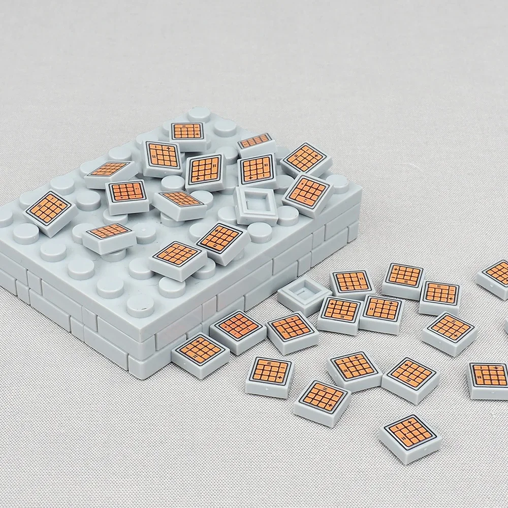 MOC 10 個 3070 黒赤電卓デジタルパターンプリントビルディングブロック 3070pb 車両車機械おもちゃ子供の誕生日ギフト