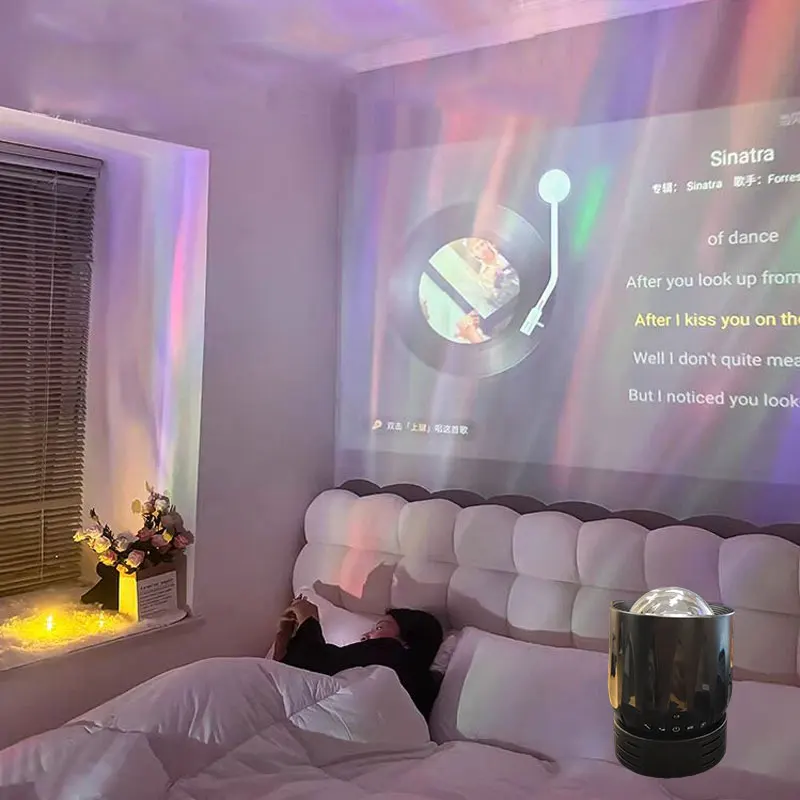 1 pçs galáxia projetor estrela aurora projetor cor ajustável luz noturna projetor quarto sala de estar luz ambiente