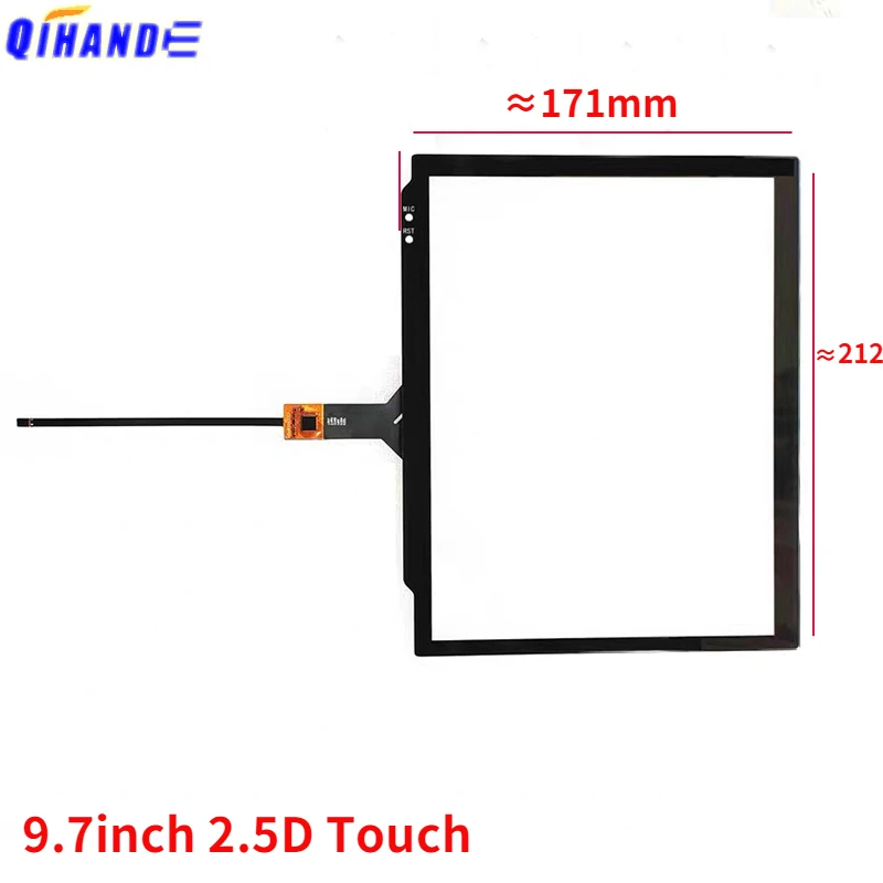 

New 9.7 Inch Touch Screen Sensor Digitizer Glass Tesla Panel 2.5D GT911 6Pin 212*172mm For Radio GPS Navigation Touch