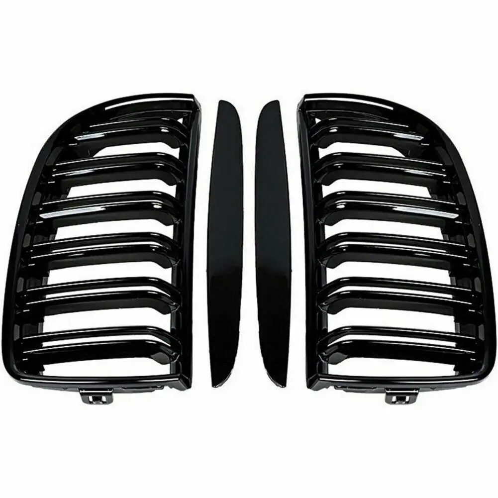 1Pair Unique Luxurious ABS Kidney Grilles Matte Black Kidney Grills 51137117242 51137120007 51137117241 Auto Grilles