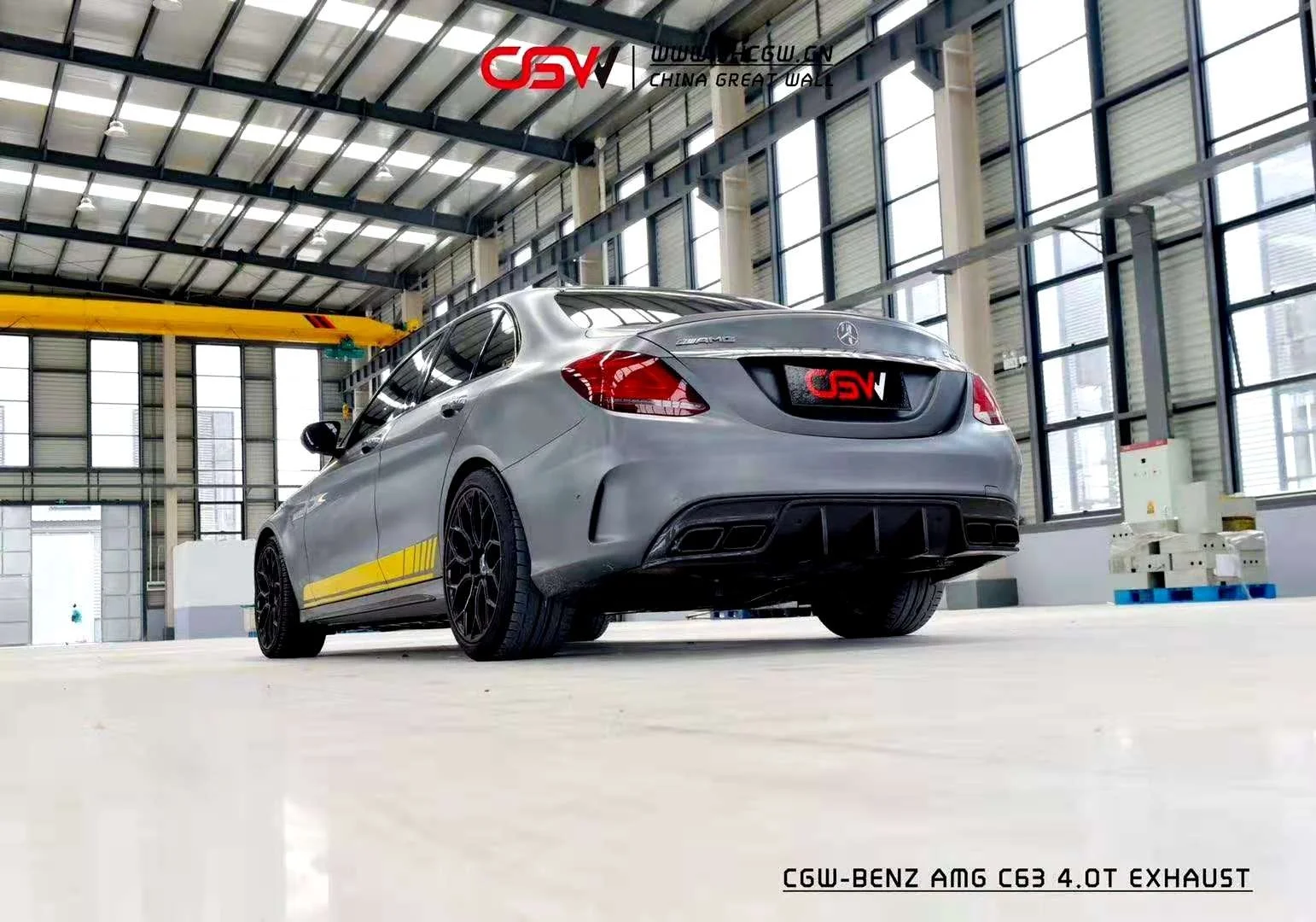 Picture 6: Afable Exhaust Muffler Piping System for   W205 C63 C63S 4.0T 3'' Inch 76 mm Pipe