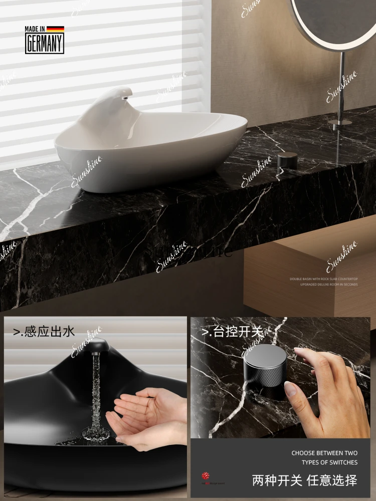 MFully automatic induction faucet for hand washing, bathroom smart ceramics, balcony, upper basin