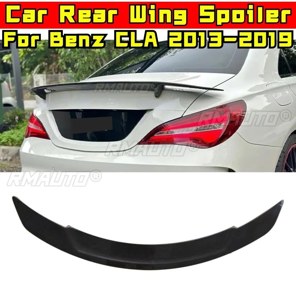 

Car Rear Trunk Spoiler Wing Modification Part For Mercedes Benz CLA 2013-2019 Rear Trunk Spoiler Wing Car Accessories Exterior