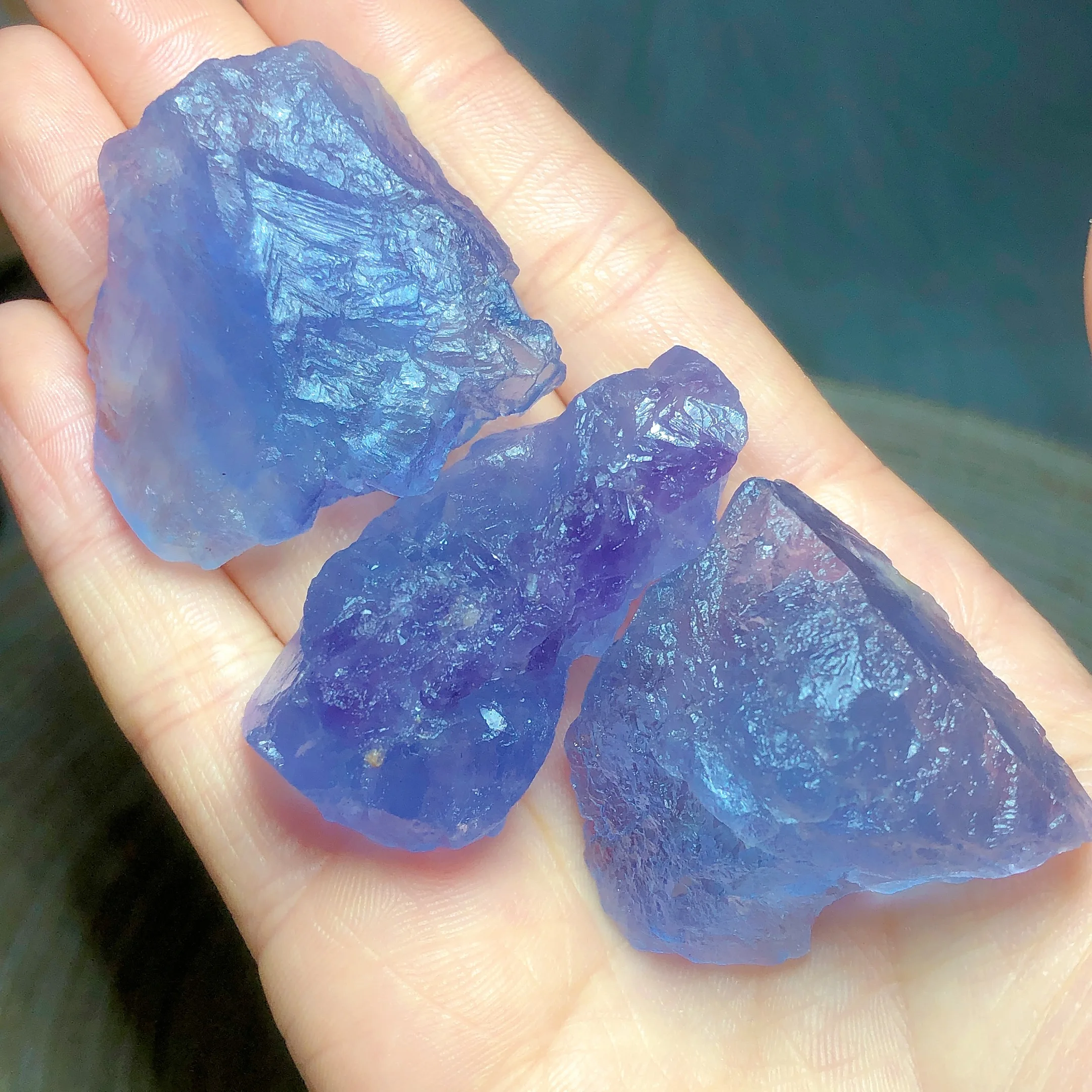 Natural Crystals Blue Fluorite Raw Stone High Quality Healing Specimen Home Decorations Energy Mineral Ore