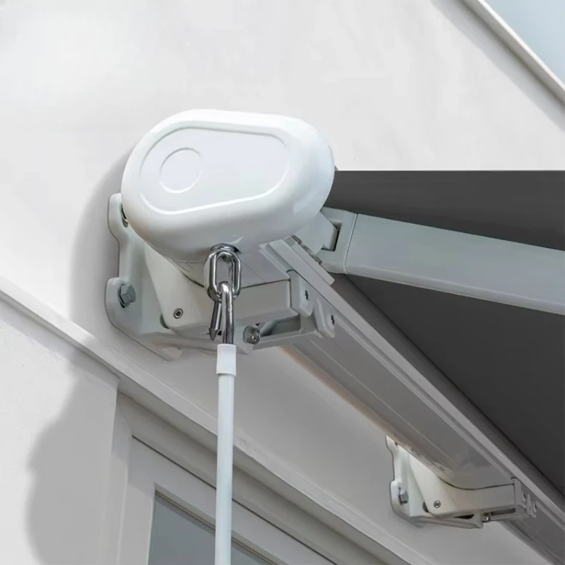 Modern design waterproof aluminum frame awning outdoor roller shutter awning bracket LED light electric remote control