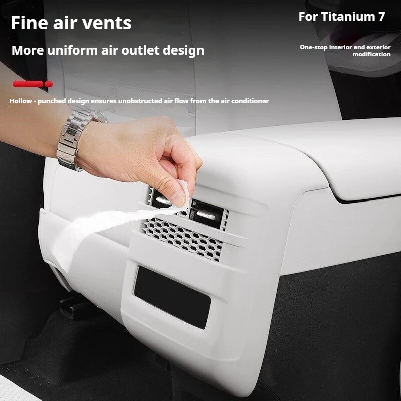 For BYD Titanium 7 Ti7 Car Rear Air Outlet Anti Kick Cover Anti Kick Cover Plate for Armrest Box Protector Cover Car Accessories