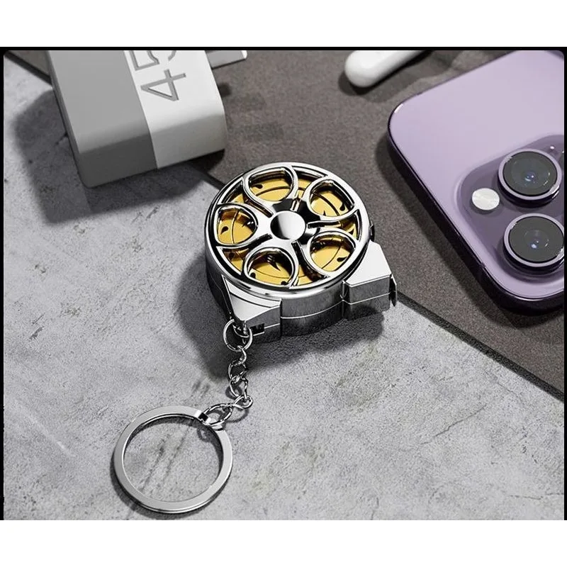 Mini Outdoor EDC Tape Measure Hollow Stainless Steel Portable Pocket Ruler Tool with Keychain for Camping Hiking Travel