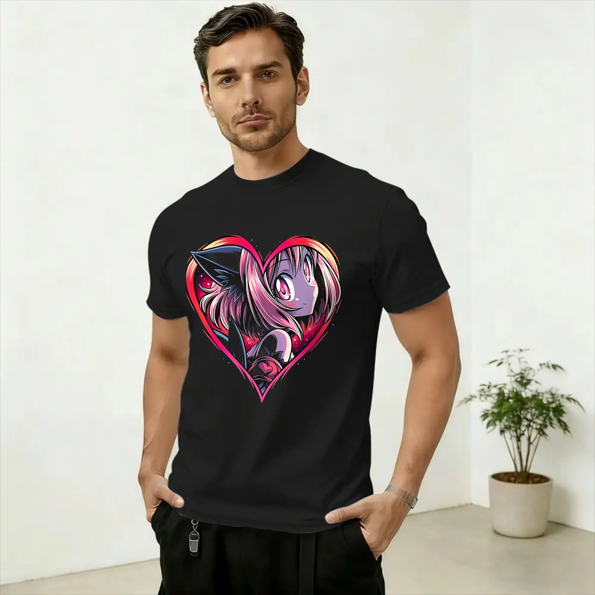 Tokyo Mew Mew T-Shirt Summer  Fashion T Shirts Mens Cotton O-Neck Oversized Tees Short-Sleeve Streetwear Tshirt