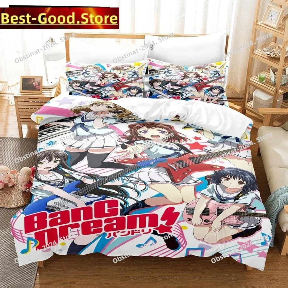 3D аниме BanG Dream! Вечеринка группы девочек! Постельный комплект с принтом, пододеяльник, наволочка, комплект постельного белья, простыня, пододеяльник, полный размер 3D аниме BanG Dream! Вечеринка группы девочек! Постельный комплект с принтом, пододеяльник, наволочка, комплект постельного белья, простыня, пододеяльник, полный размер