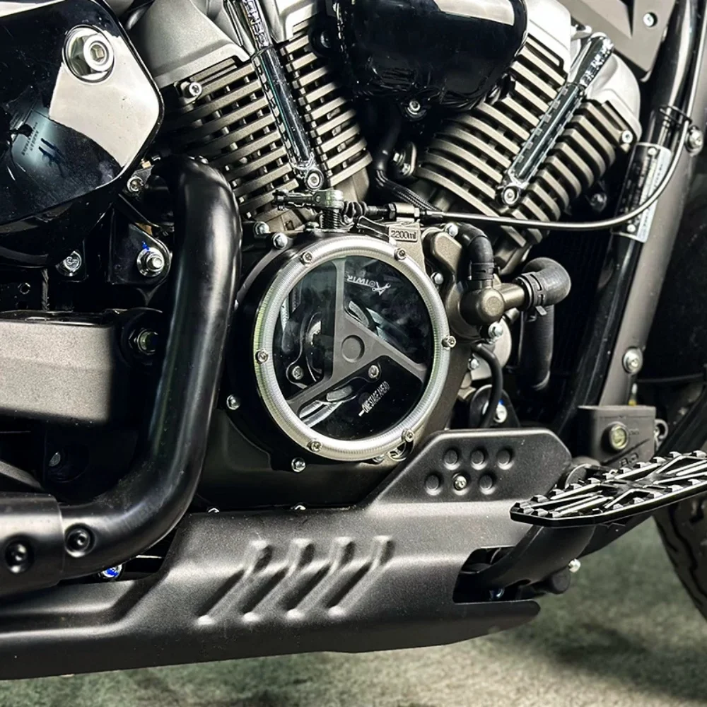 Transparent clutch cover and engine side cover for Benda Greystone Rock 250 and Chinchilla 250 conversion parts