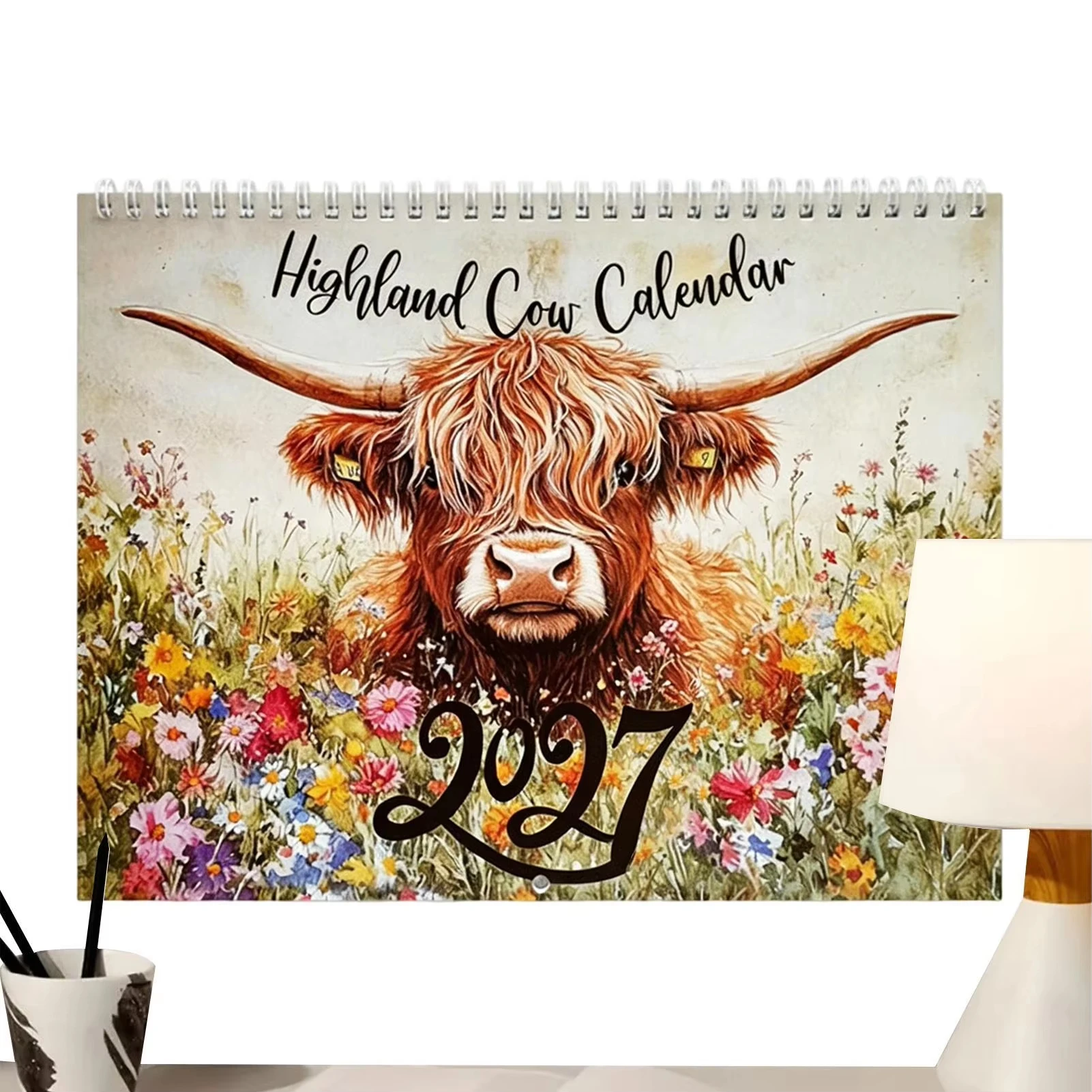 calendario-de-parede-serie-highland-cow-com-12-designs-bonitos-planejador-mensal-2027-presente-perfeito-para-aniversarios-e-decoracao-de-casa
