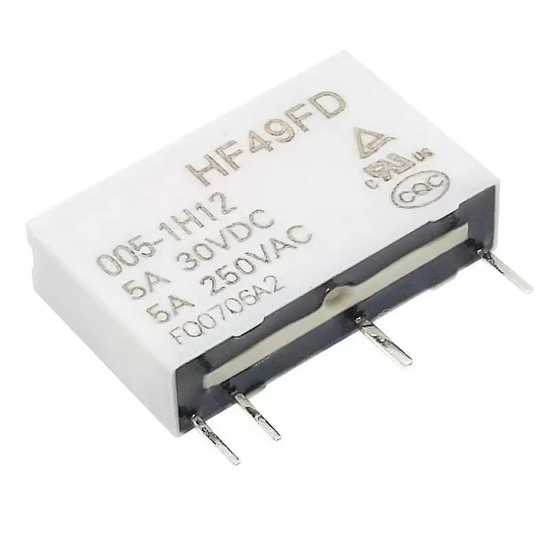 Imagem -03 - Relé Hf49fd 5v 12v 24vdc Hf49fd0051h11 Hf49fd-012-1h11t Hf49fd-024-1h12t Hf49fd-005 012 024 1h11 1h12 5a 4pin 20 Pcs 100 Novo