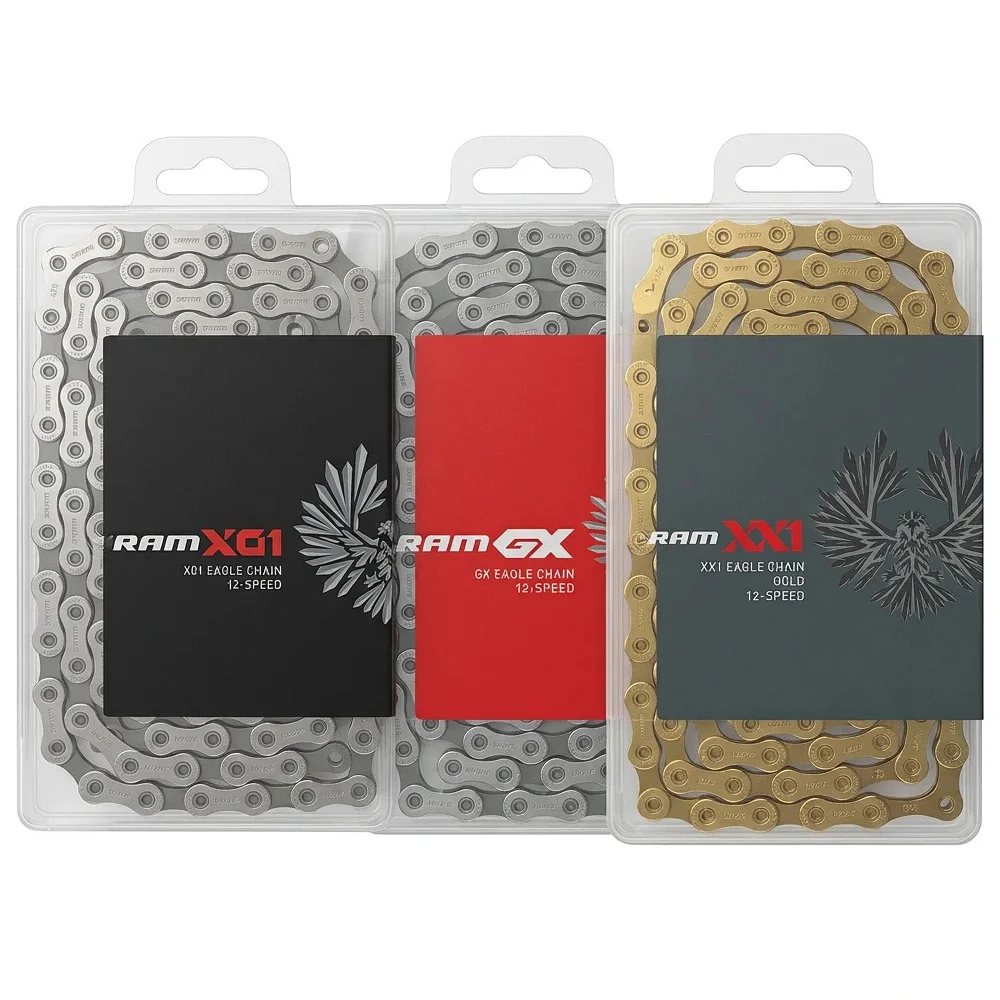 Corrente de Bicicleta X01 XX1 GX Eagle 11S/12S Prata Dourada para MTB e Estrada com Elo de Bloqueio de Potência - Peças Originais para Bicicleta