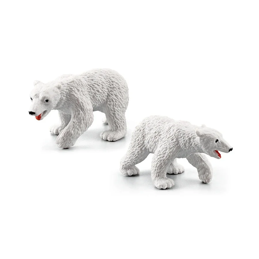 หมีขั้วโลก Arctic Fox Seal Walrus Whale Reindeer ชุดของเล่น Mini ตุ๊กตาสัตว์ Action Figure การสอนของเล่นสําหรับของขวัญเด็ก