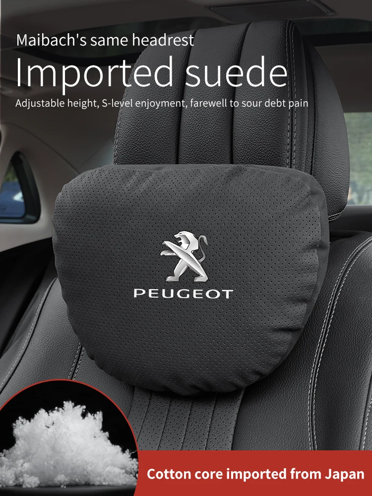 

Peugeot 208 301 308 408 508 607 2008 3008 4008 5008 RCZ Rifter Car Headrest Neck Support Seat Lumbar Cushion Soft Neck Pillow