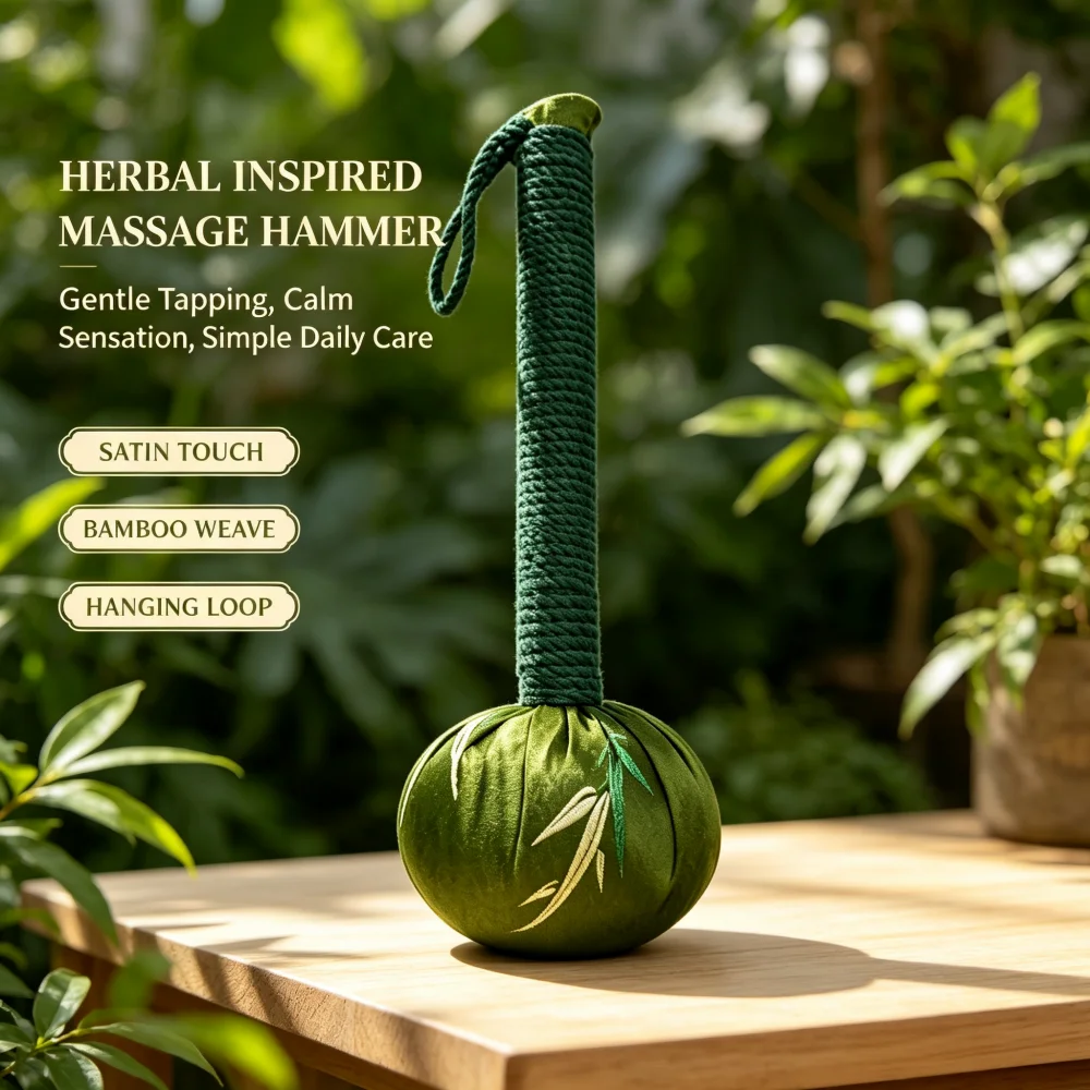 Handheld Wormwood Body Massage Hammer, Full‑Body Acupoint Tapping for Muscle Relaxation,Daily Relaxation ,26cm & 31cm Available