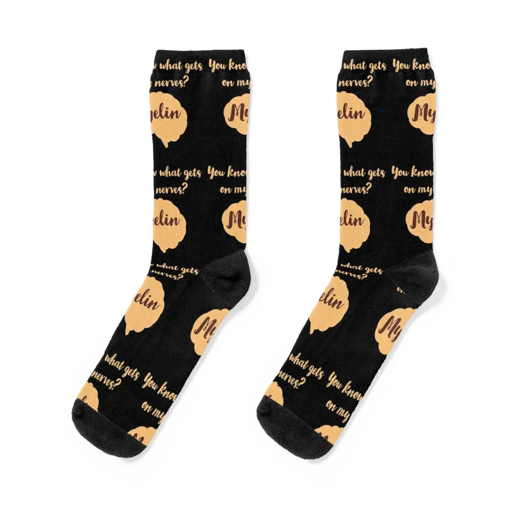You know what gets on my nerves?Myelin,Funny Neurologist jokes Socks funny gifts Run Ladies Socks Men's
