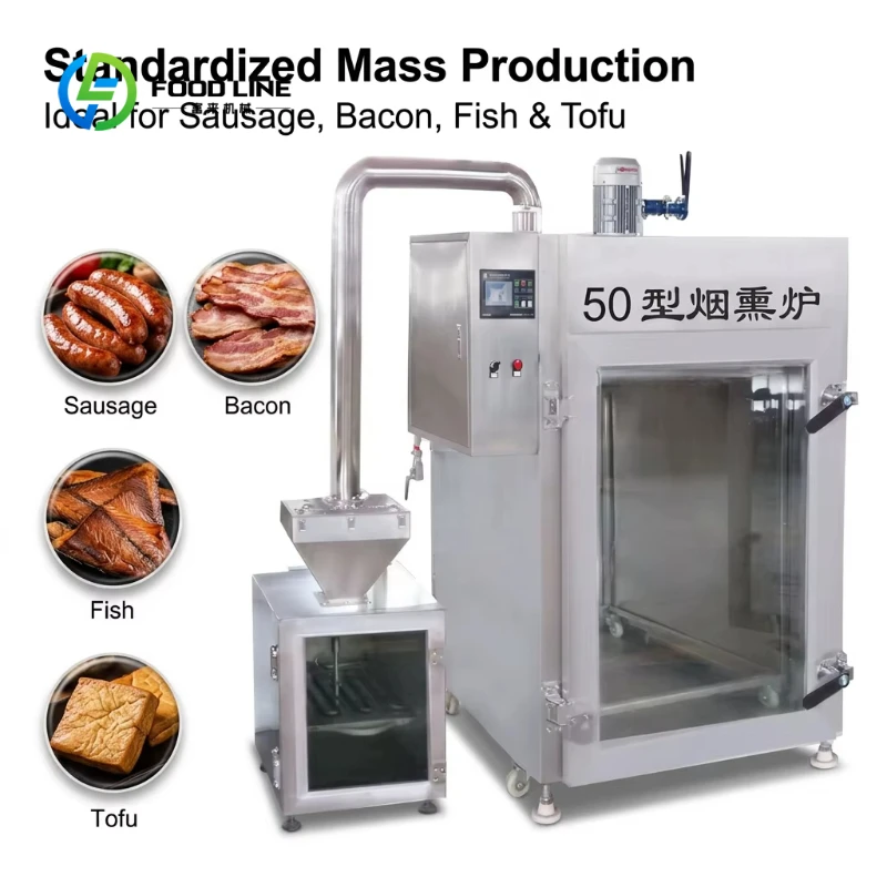 Customized Large Capacity Commercial Smoke House Automatic Multi‑tray Food Smoking Oven Stainless Steel Meat Smoker Oven