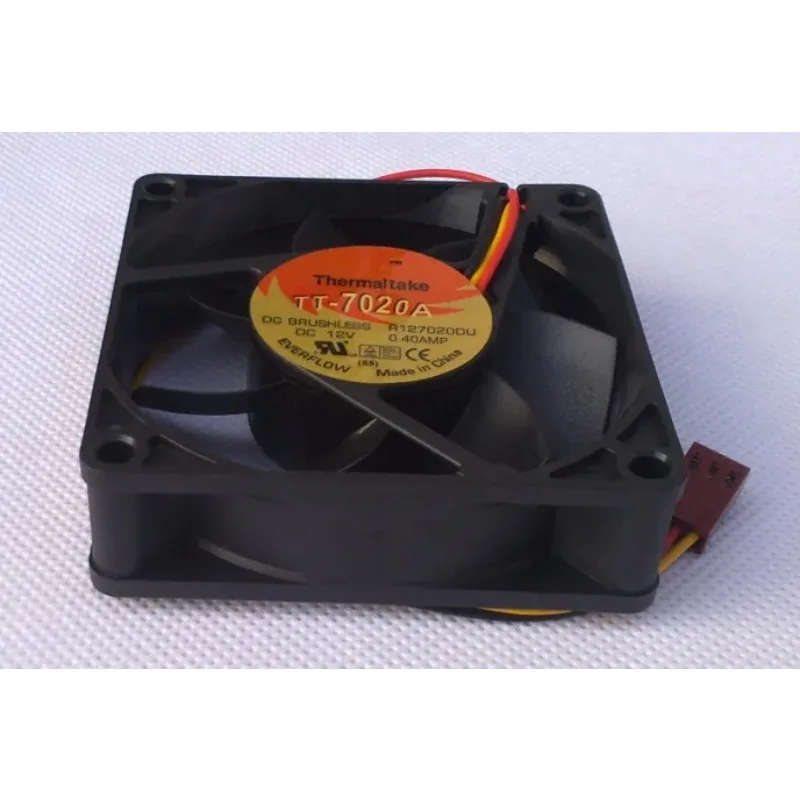 JFG For EVERFLOW Thermaltake TT R127020DU T 7020 7CM 3PIN Ball bearing 12V 0.40A cooling fan