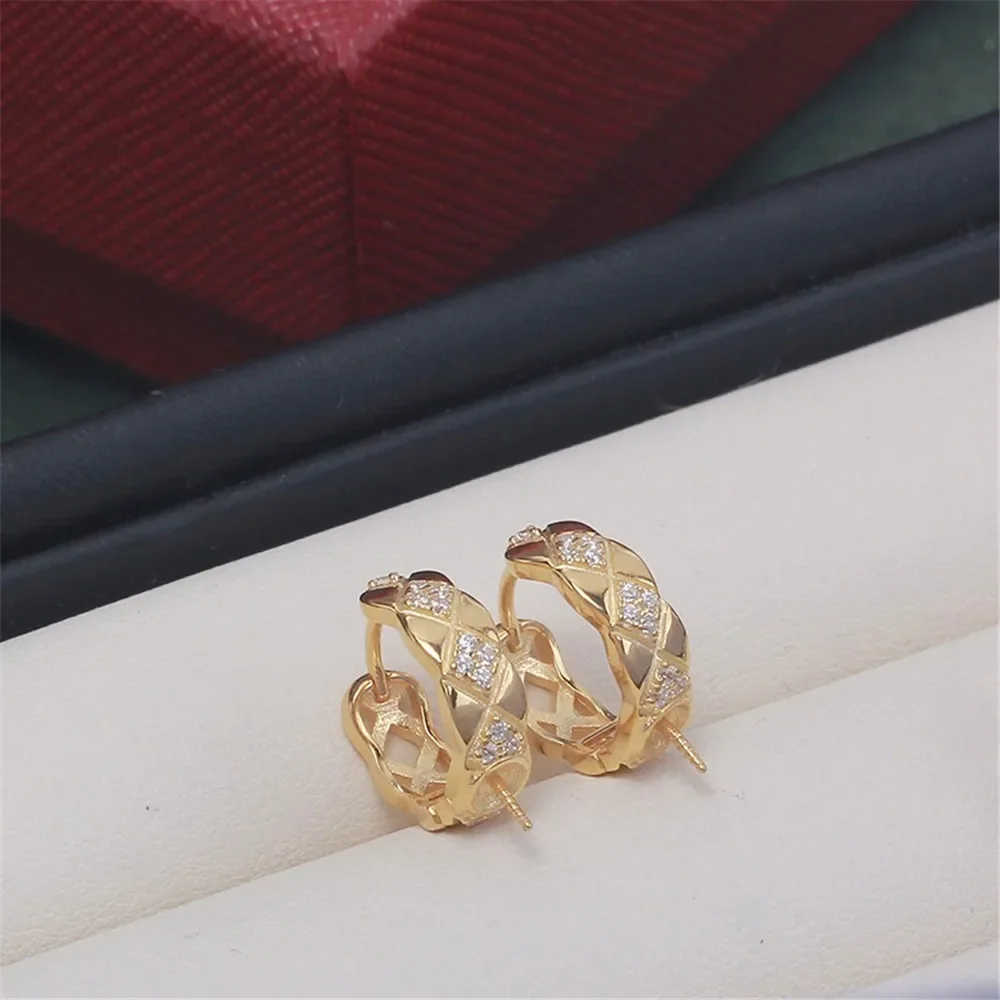 S925 Sterling Silver Pearl Earring Settings DIY Jewelry Making Supplies Blank Earring Posts for Handcrafted Accessories No Pearl